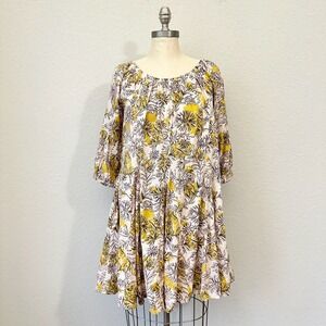 ANTHROPOLOGIE DAILY PRACTICE Mollie Tunic Dress Multi Floral Print